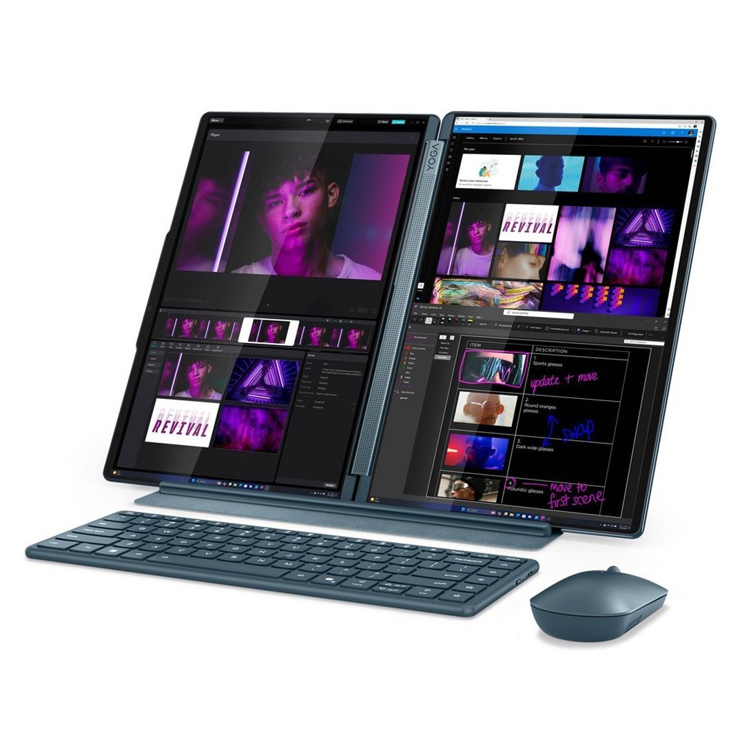 لابتوب لينوفو يوجا بوك 9، إنتل كور ألترا 7، 32 جيجابايت رام، 1 تيرابايت SSD، شاشتين، ويندوز 11 هوم - أزرق لابتوب لينوفو يوجا بوك 9، إنتل كور ألترا 7، 32 جيجابايت رام، 1 تيرابايت SSD، شاشتين، ويندوز 11 هوم - أزرق